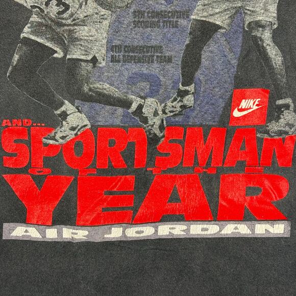 Vintage Nike Air Jordan “Sportsman of the Year” T-Shirt - Picture 2 of 10
